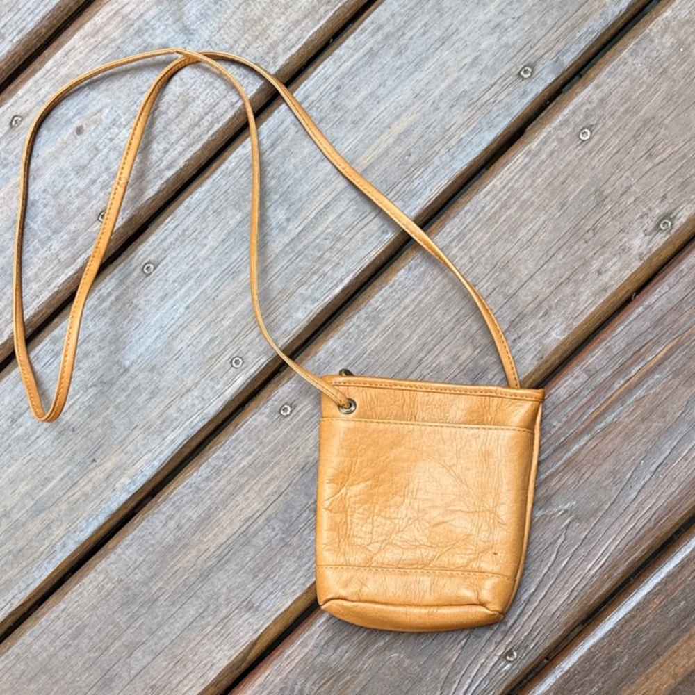 Light Brown Leather Crossbody Bag